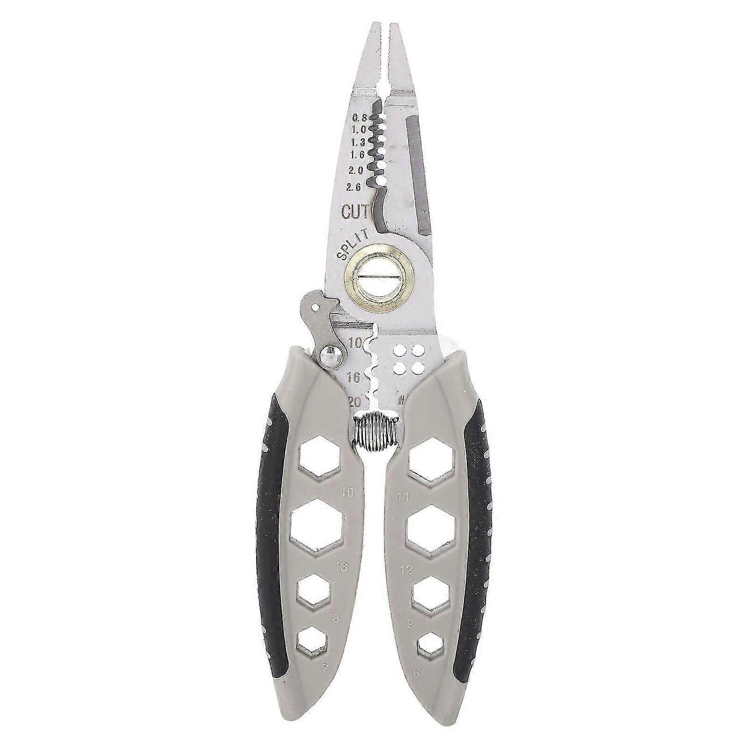 High quality 16 in 1 gray multi-function wire stripping pliers 7 inches