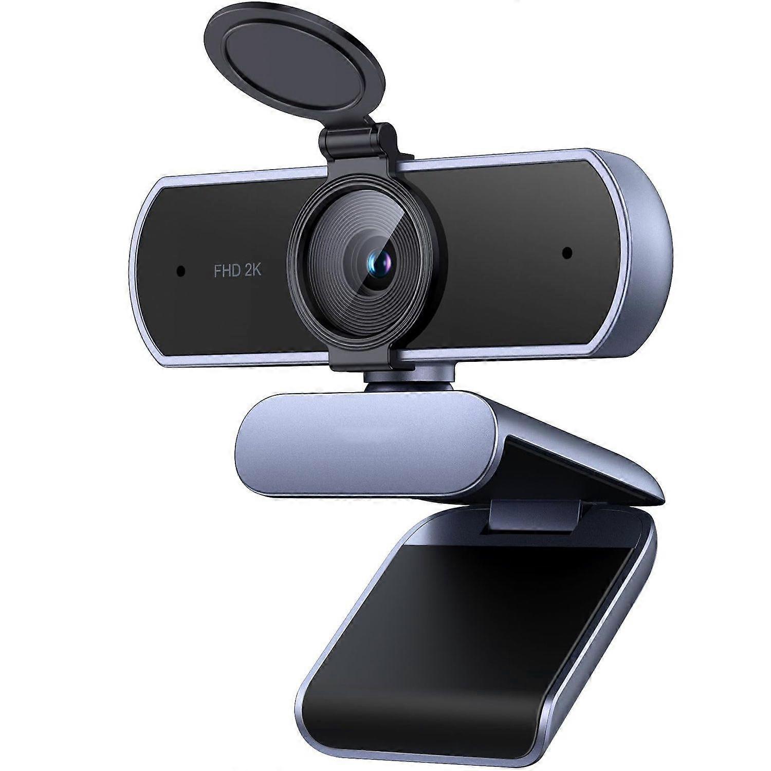 2K Webcam, Webcam for PC Ultra HD 1080P Computer Camera with Microphone, PC Camera with Privacy Cover, USB Web Camera for Streaming, Conferencing, Vid