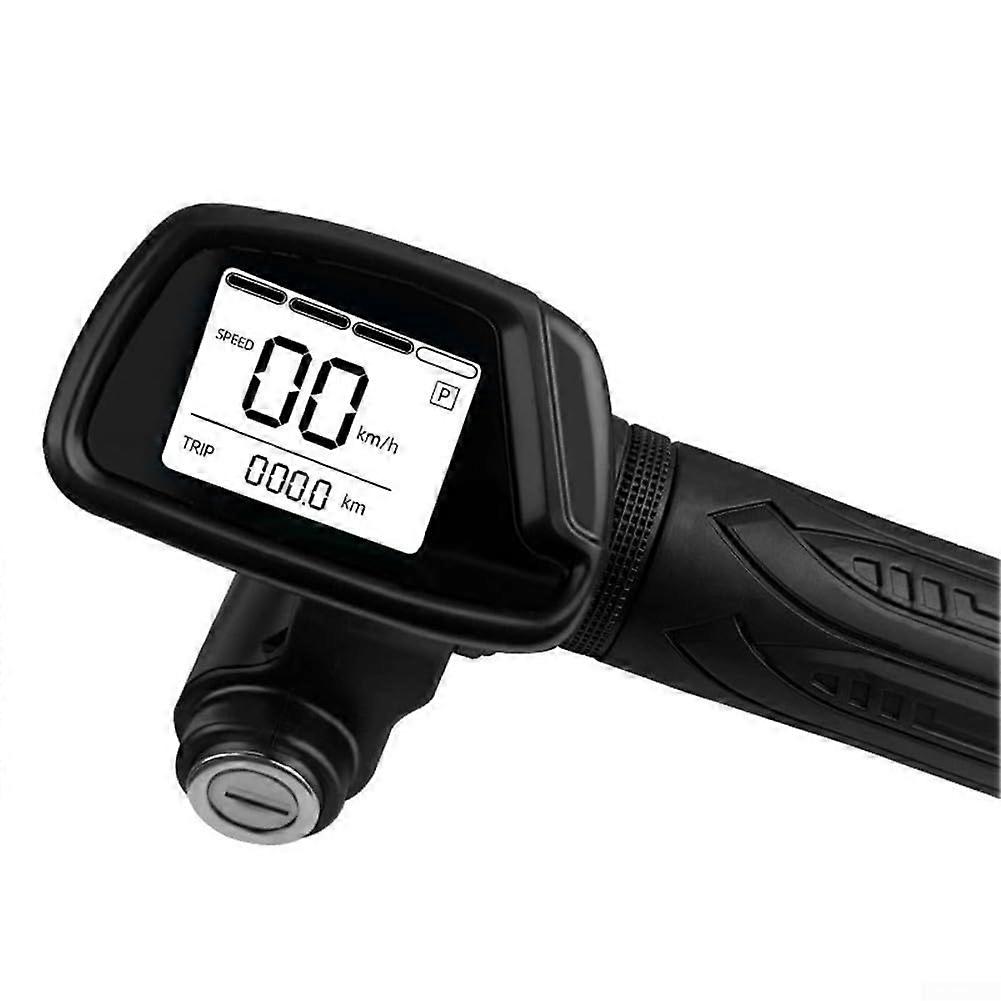 48V Throttle Grip With LED Speed And Mileage Display For Electric Vehicles 48V System Compatible