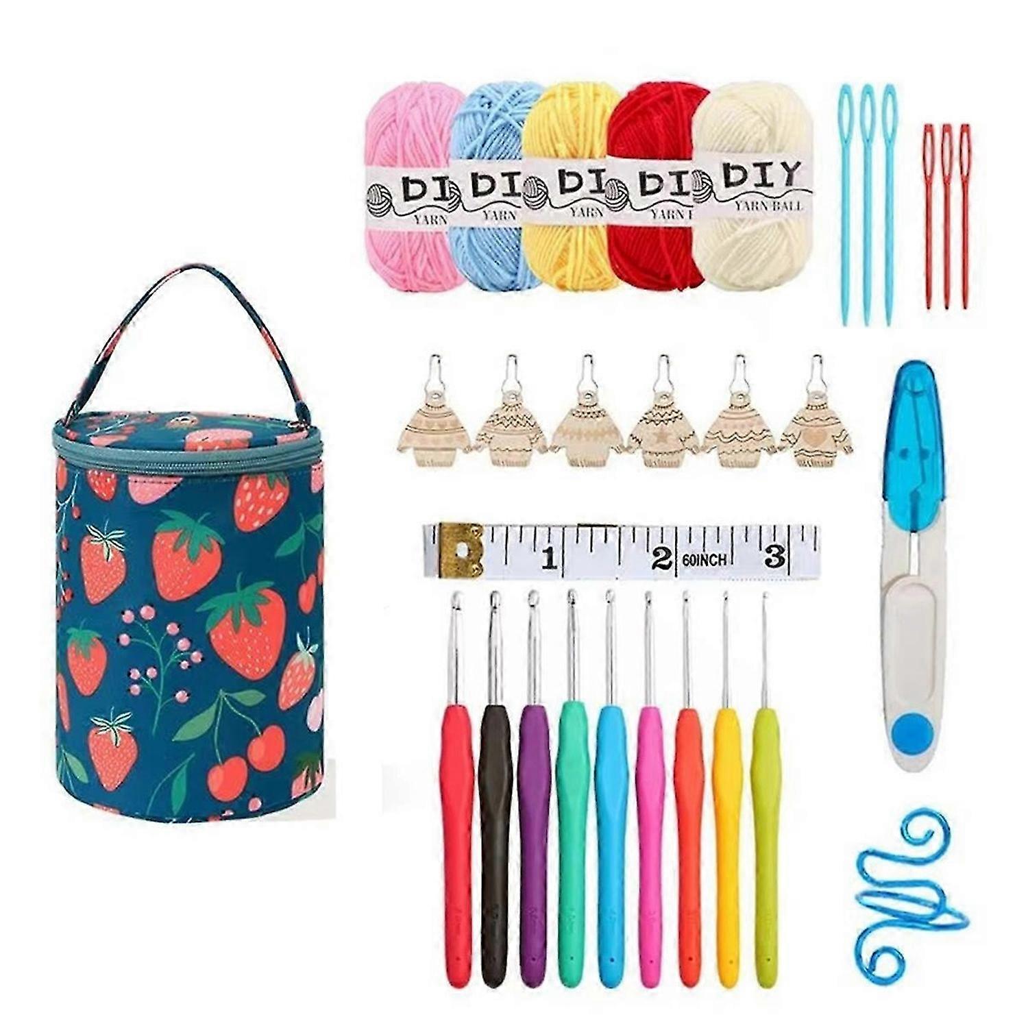 Häkelnadel-Set Häkeltasche Häkelnadeln