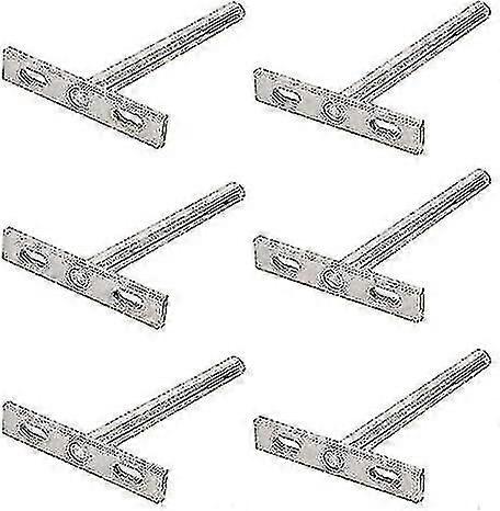 6pcs Concealed Shelf Support Floating Shelf Brackets T Brackets Fixings Hardware For Any Type Of She