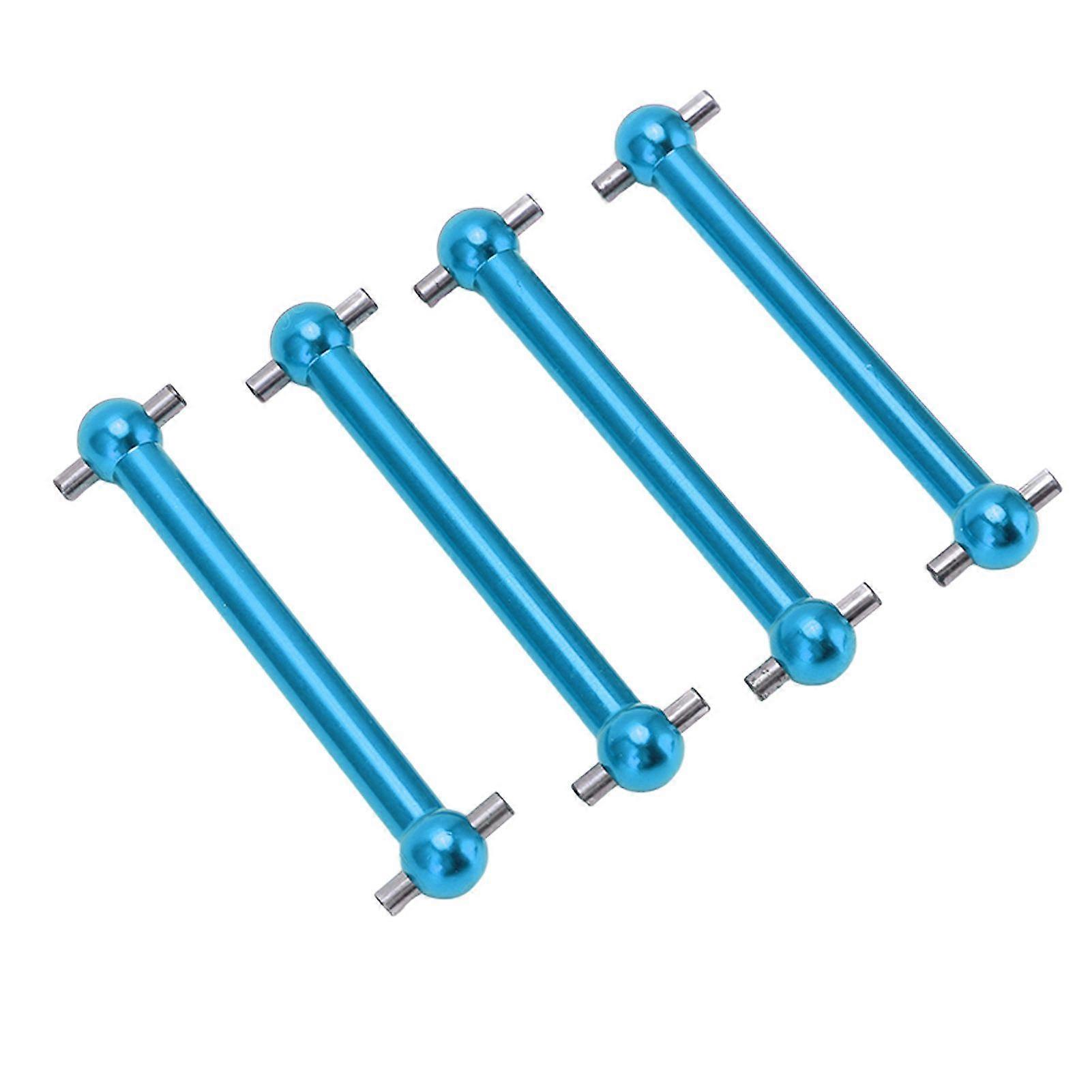 4pcs RC Metal Dog Bone Drive Shaft Front and Rear Universal Dog Bone for Tamiya TT02B 1/10 RC Car Upgrade PartsBlue