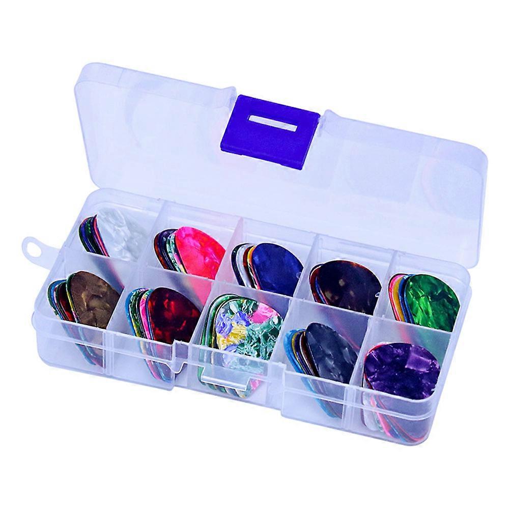 Guitar Plectrum Practice Picks Made of Celluloid for Guitar Use 100Pcs