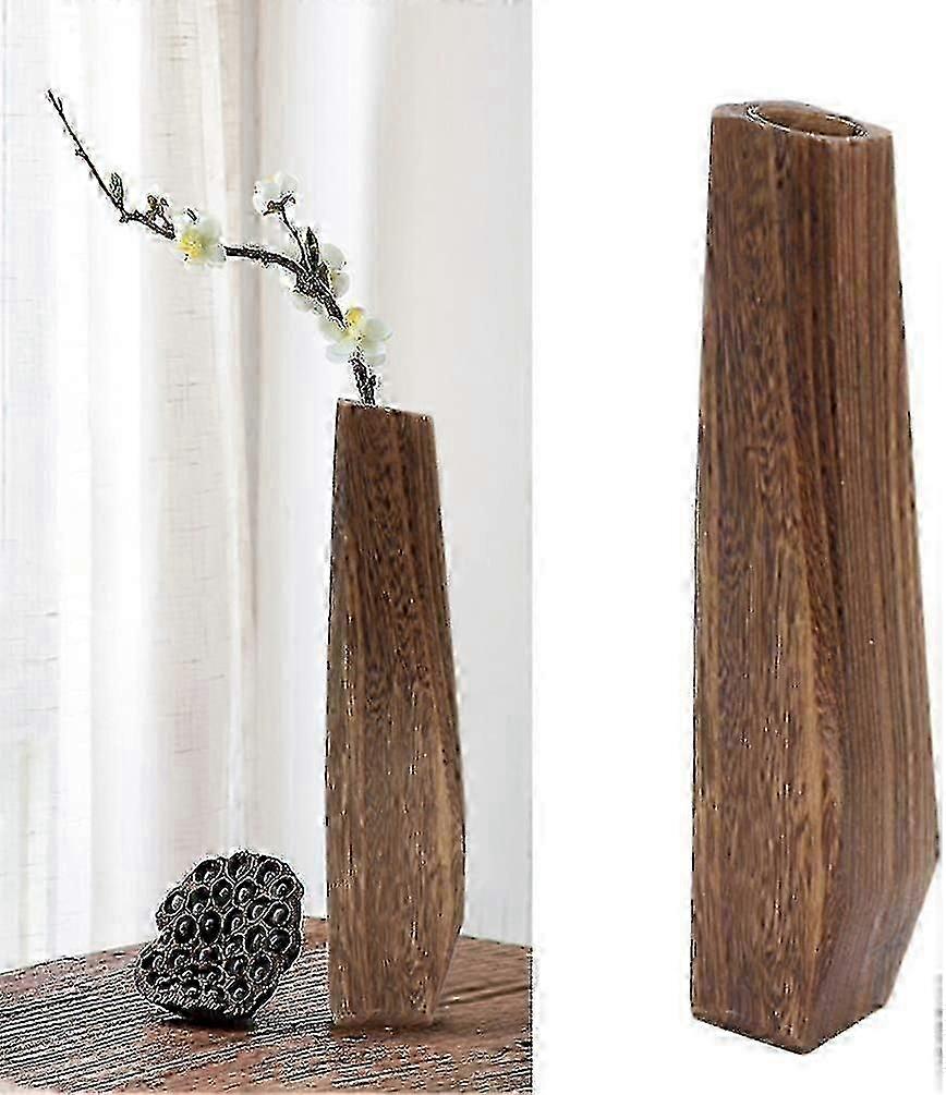 Wooden Fleshy Flowerpot - Small Decorative Plant Holder for Home and Office Decor
