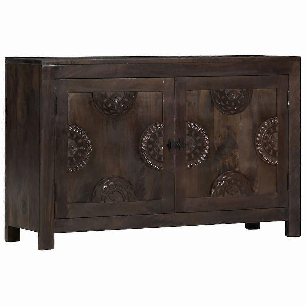 Sideboard With Carved Design 110x35x70 Cm Solid Mango Wood