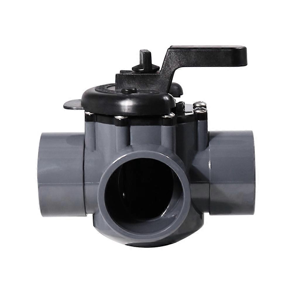 263028 Three Port Diverter Valve with 2In PVC Pipe 3 Way Positive Non-Lube Diverter Valve Replacement for Pools and Spas