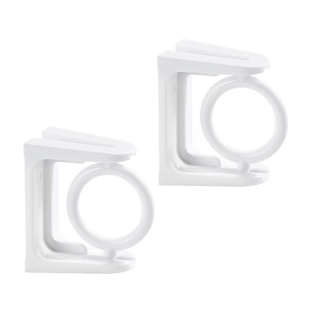 2pcs Curtain Rod Holders: Shower Rods Mounts Adhesive Wall Mounted Holders