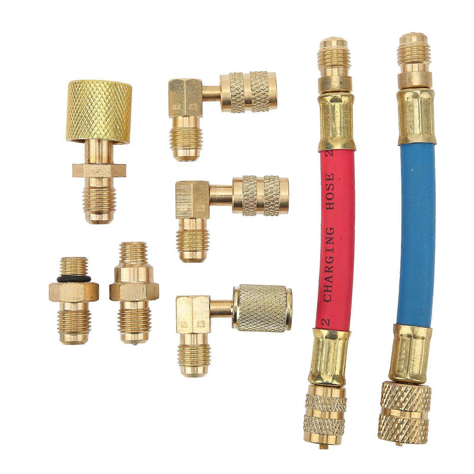 R134A R12 Car A/C Air Conditioner Refrigeration Converting Adapter Connector Hose Set Kit