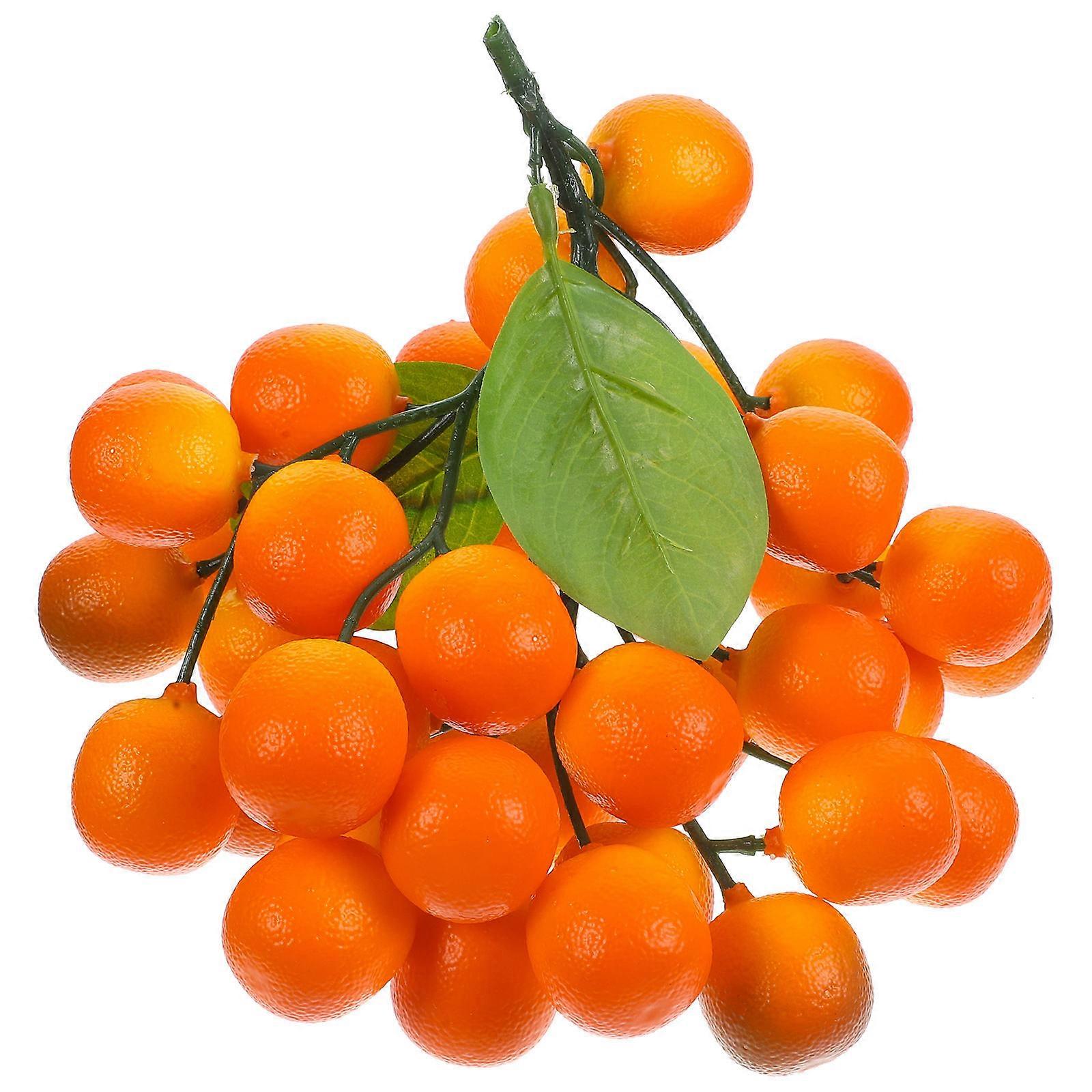 Fruit Photo Prop Orange Branch for Decoration 5Pcs Foam Artificial Skewer