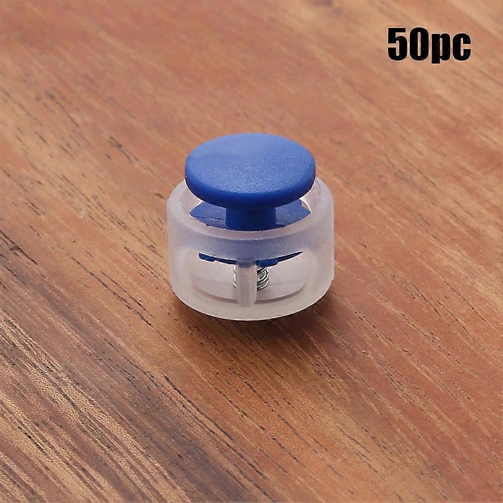 50Pc Premium Plastic Cord Locks Spring Buckle Double Hole Anti Slip Buckle