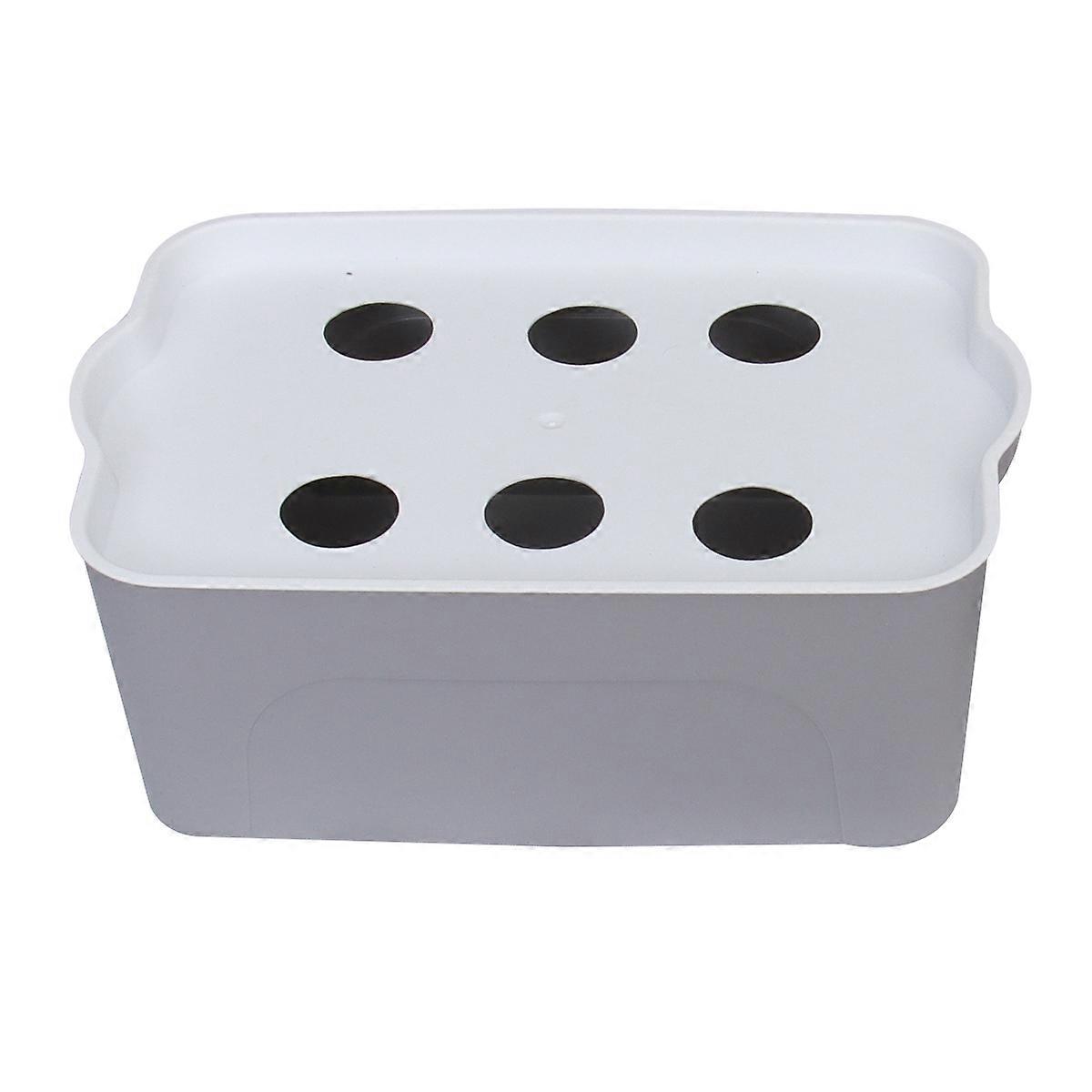 Indoor Growing System Hydroponic Container For Gardeners 15.7×10.2×5.9in White Pollution-free 1Pcs