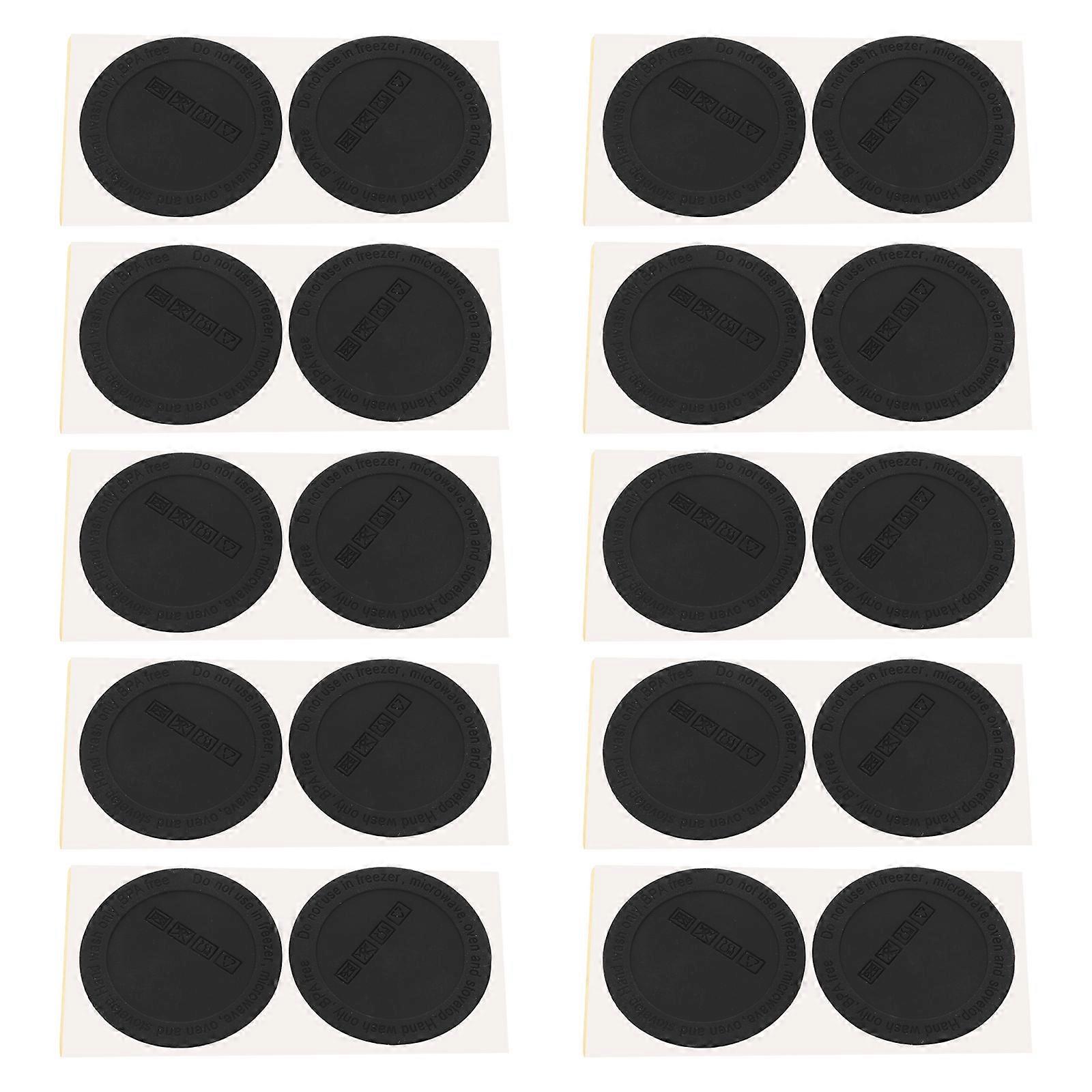 Heat Resistant Pads Insulated Cup Anti Slip Square Shape Outdoor Use Silicone Material 20Pack