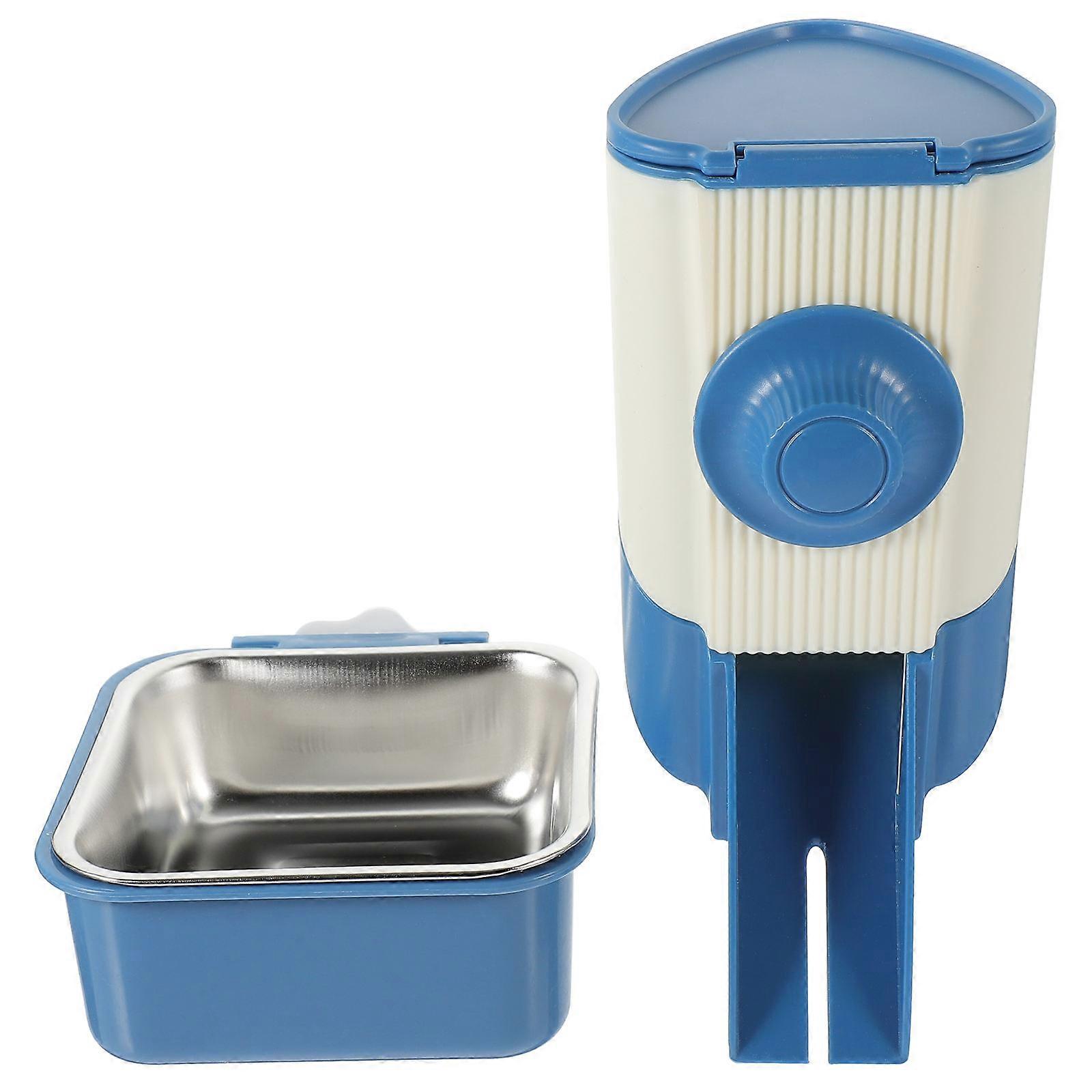 Automatic Feeder Rabbit Hanging Design Pets Cage Feeder Bowl Pp Material Automatic Feeding 1 Set