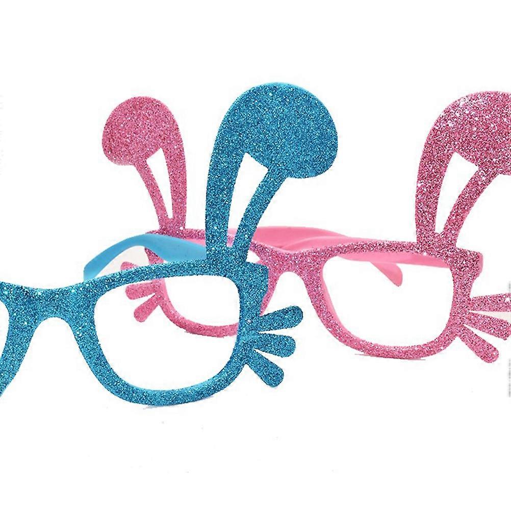 Bunny Ear Glasses Prop For Festivals And Costume Parties Assorted Color Lightweight Design 2Pcs