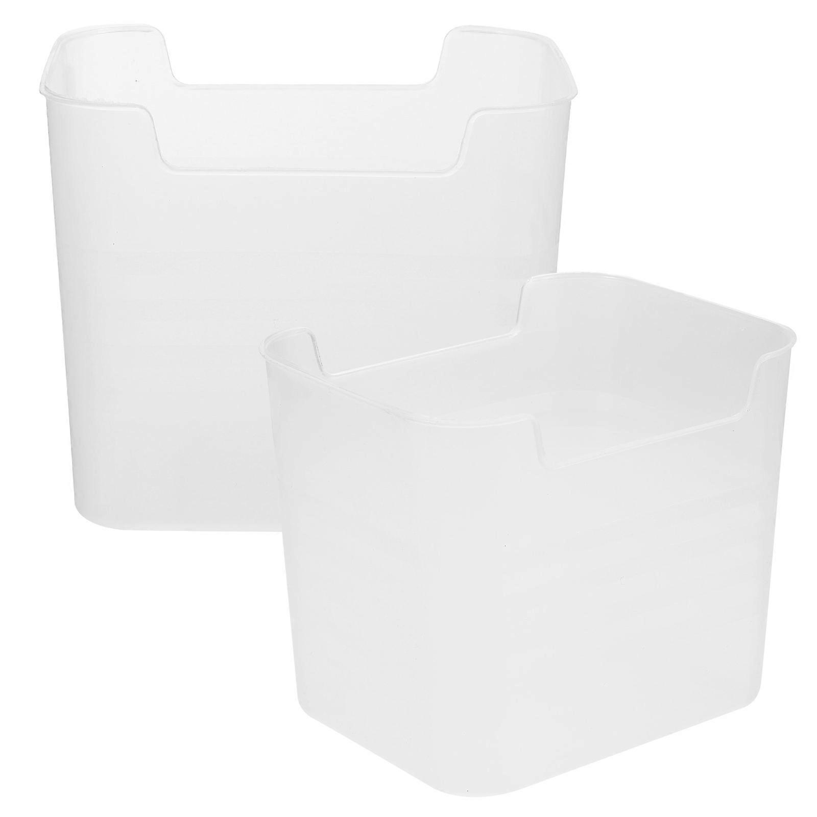 Refrigerator Storage Box 2Pcs Rectangular High Transparency Organizer For Kitchen Organization Food Keeping 10.70X9.00X8.00CM
