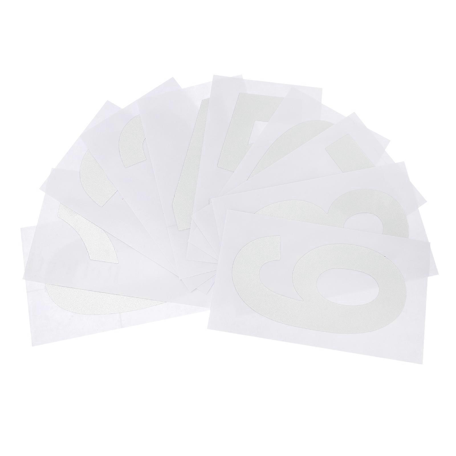Waterproof Reflective Mailbox Numbers Decals for Outside 10Sets White Vinyl