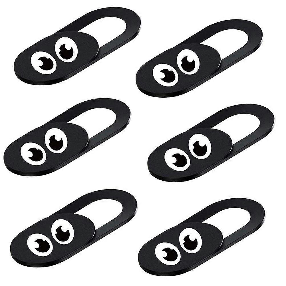 Laptop Privacy Cover 6Pcs Anti-peeping Camera Protective Solution Black Color Suitable For Office Work