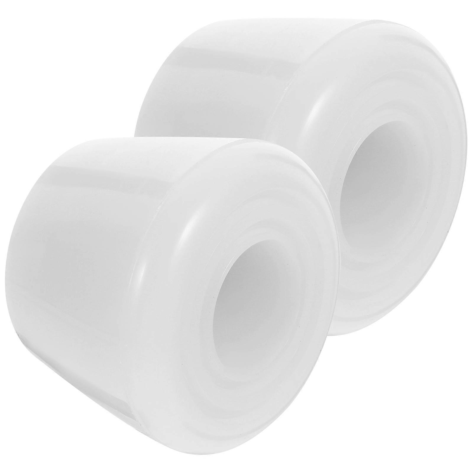 Skating Brake Roller Skates Brake Blocks Braking Pads For Outdoor Use 1 Set Sturdy White PU Material