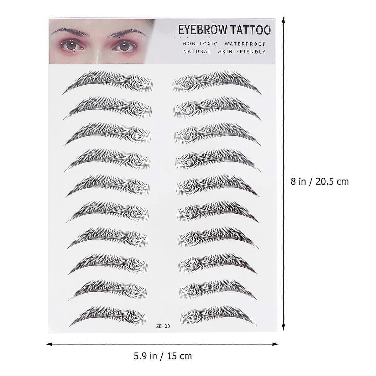 Eyebrow Transfers 2Pcs Black Eyebrow Tool For Beginners Novices Special Events Temporary Eyebrows