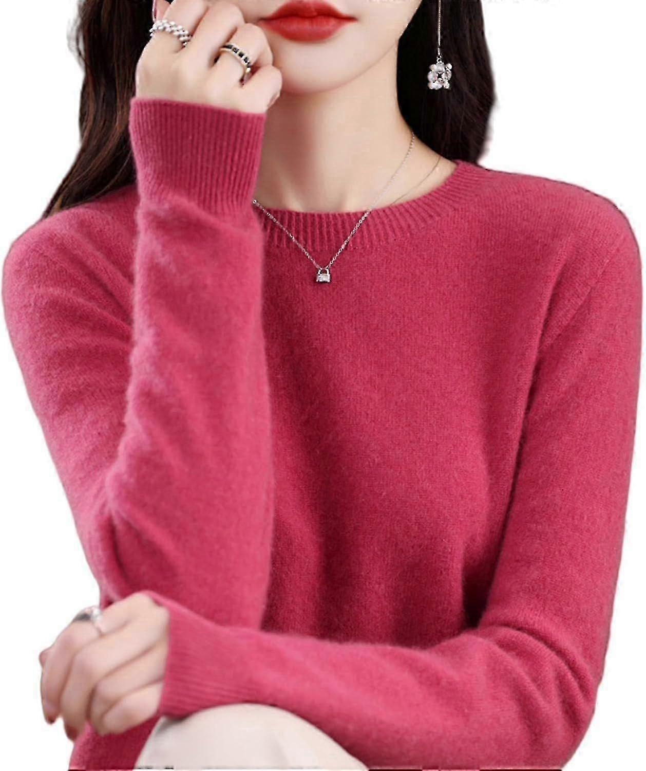 Pulls en cachemire pour femmes, Pull en cachemire pour femmes, Pull en cachemire à col rond à manches longues Pull doux S