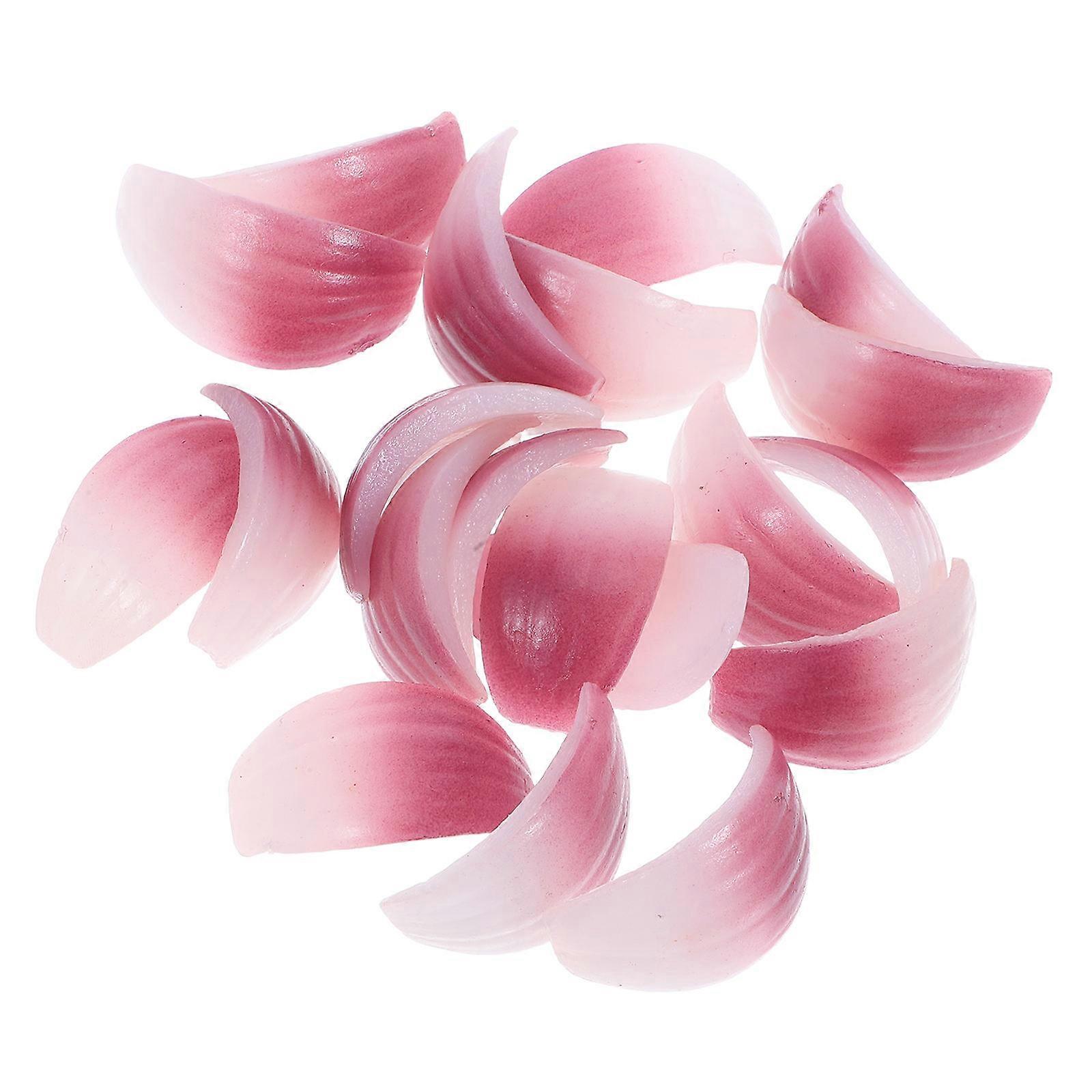 Fake Onion Decorations Artificial Vegetable Slices for Kitchen 60Pcs PVC