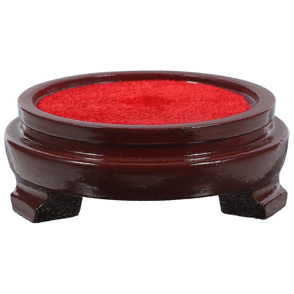 Wooden Crystal Ball Display Base Stand for Holding 5Pcs Round Craft
