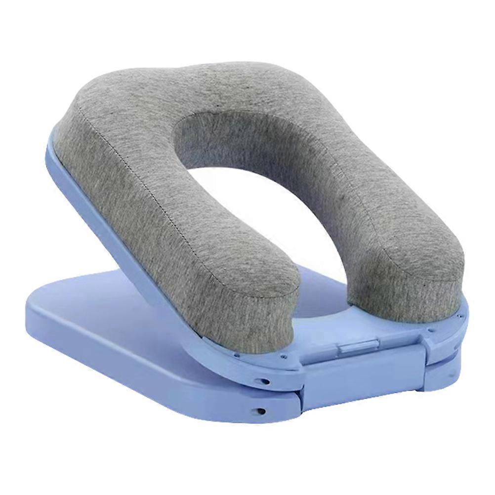 Blue Foldable Nap Pillow for Office Use 2Pcs Ergonomic Sleeping Pillow