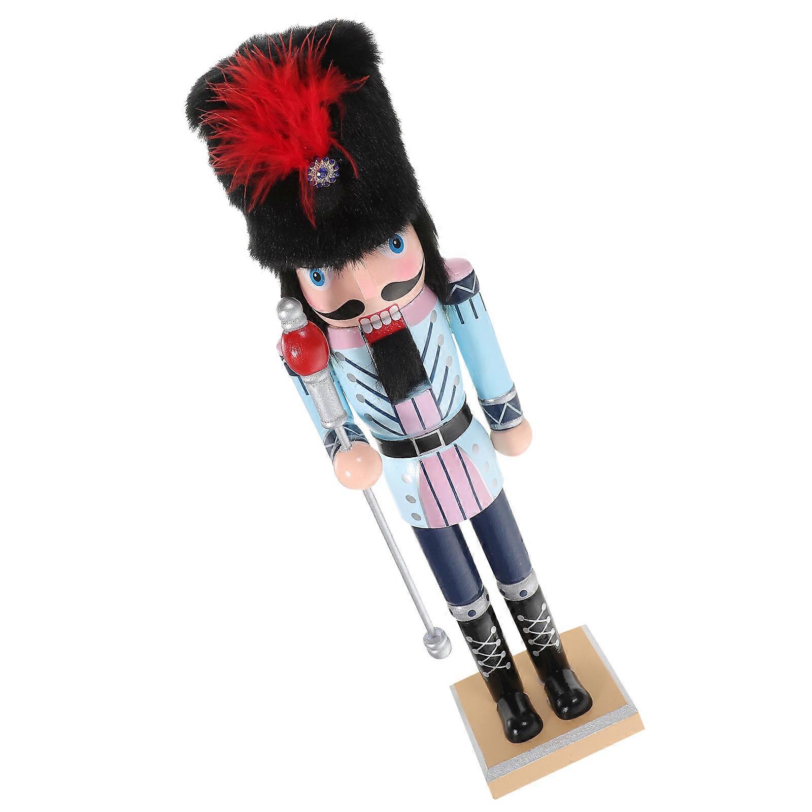 Decorative Nutcracker Soldier Shape Festive Ornament for Family Members 10x8x39cm 1Pack