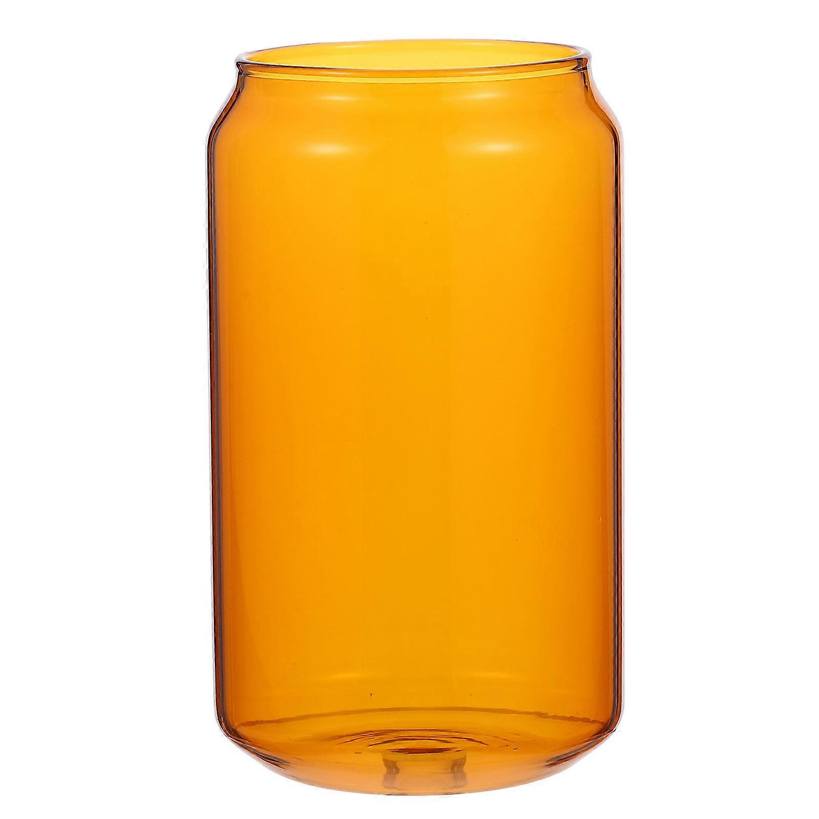 Lot de 4 gobelets à lait en verre, gobelets à eau pour usage domestique, pour fêtes, orange