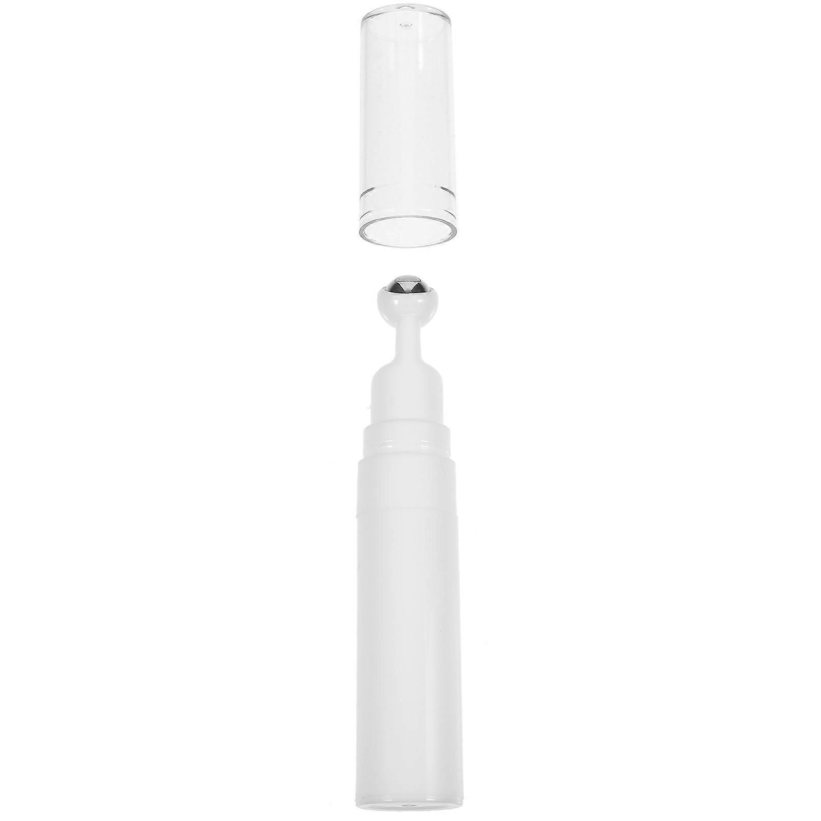Refillable Eye Cream Bottle with Roller for Storage Use 4Pcs White