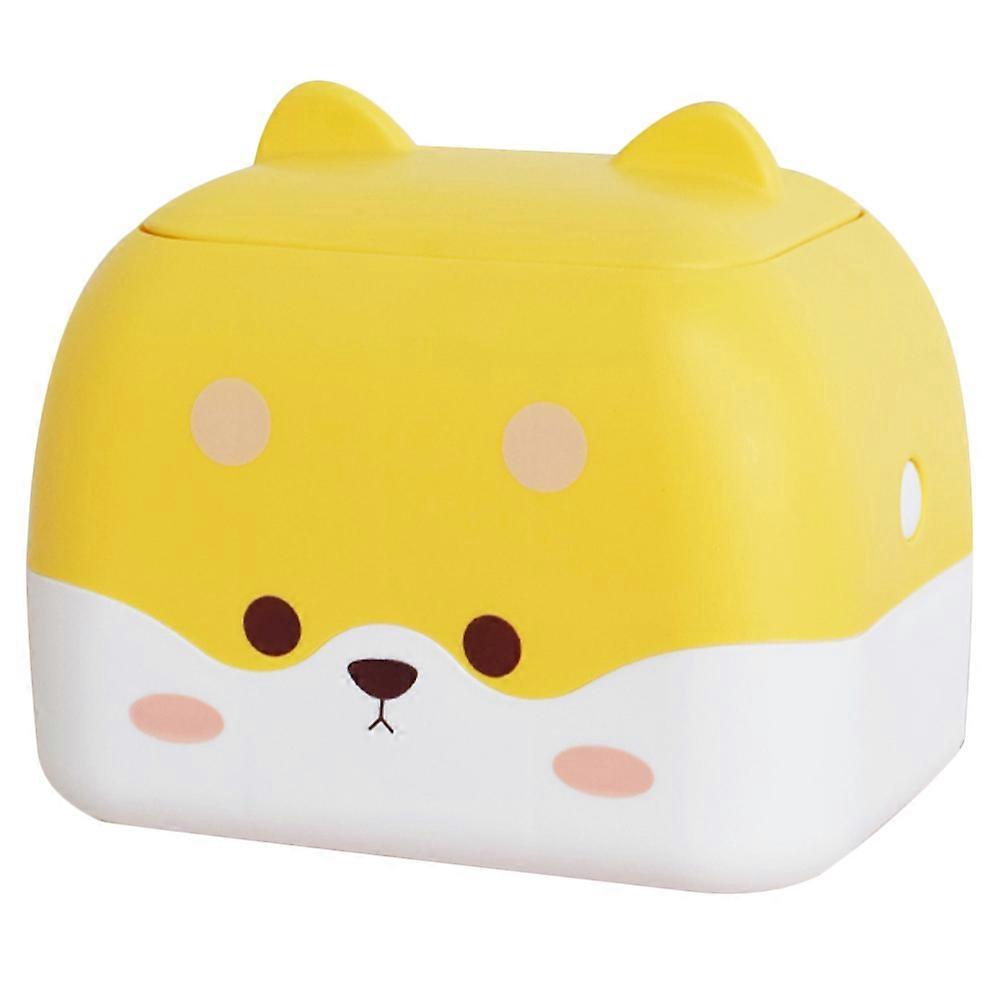 Mini Waste Bucket Desktop Multi-Functional Press Type Garbage Box 2Pcs