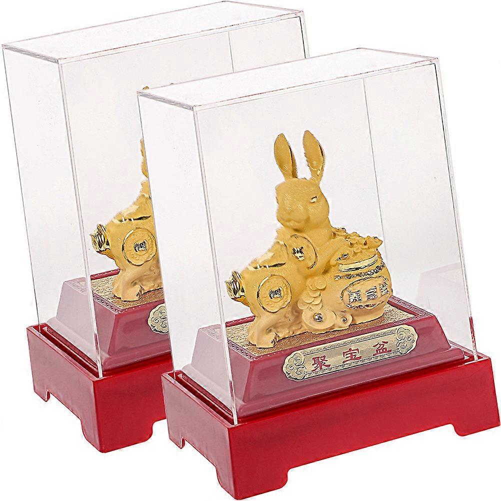Zodiac Rabbit Figurines Rabbit Decor Festive Decoration Giving 4Pcs Prime Material