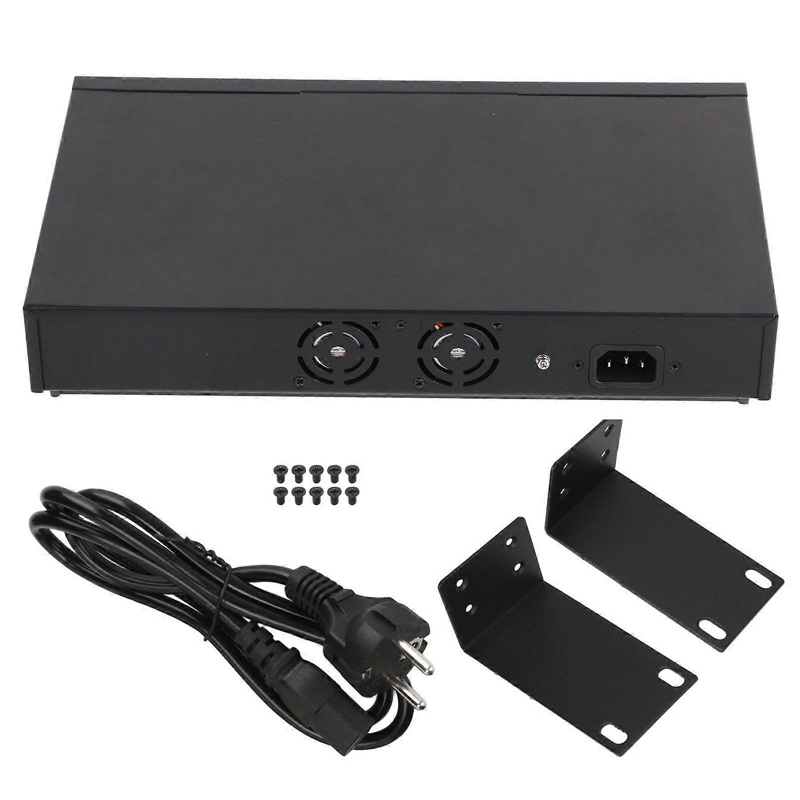 Poe Switch 100M 1000M 20 Port Unmanaged 802.3af Compatible Plug and Play Fanless Quiet Ethernet Switch