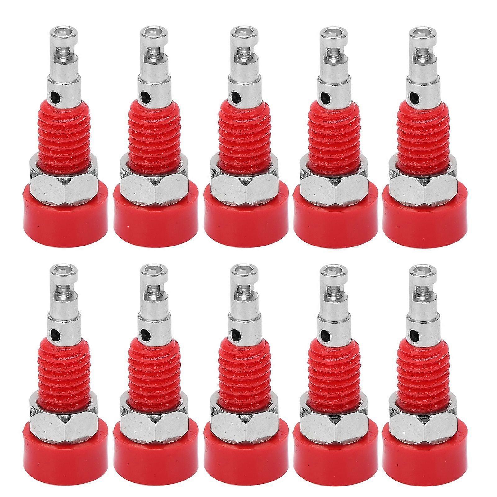 10pcs 2mm Banana Female Jack Socket Connector Adapter Panel Mini Binding Post for Electronic InstrumentRed