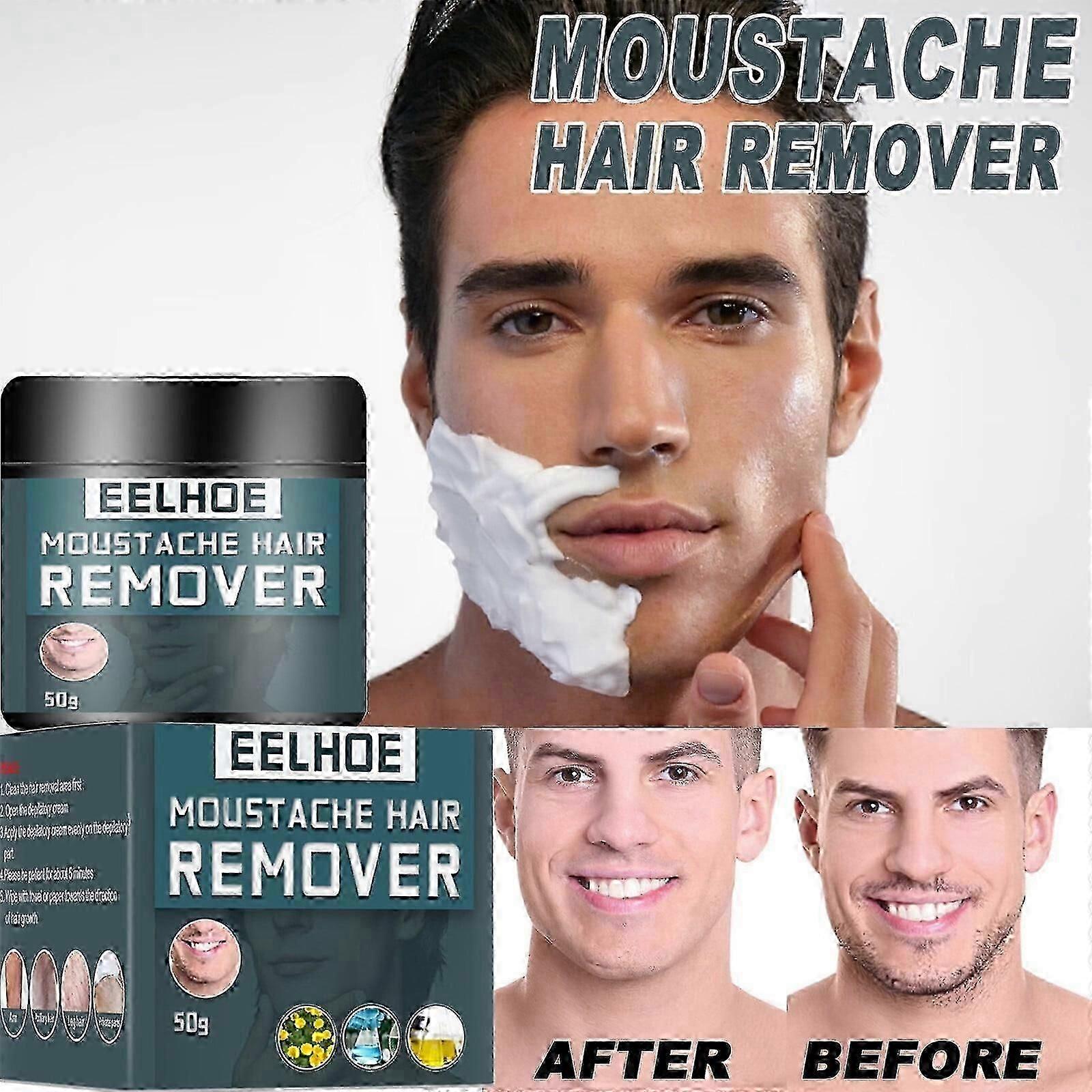 Men Permanent Hair Beard Removal Depilatory Paste Face Moustache 50g