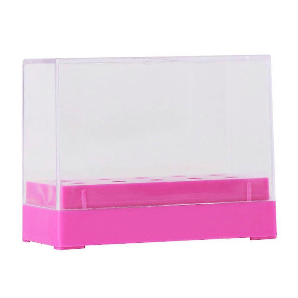 Plastic Nail Drill Bits Box for Manicure with 2Pcs Storage Organizer