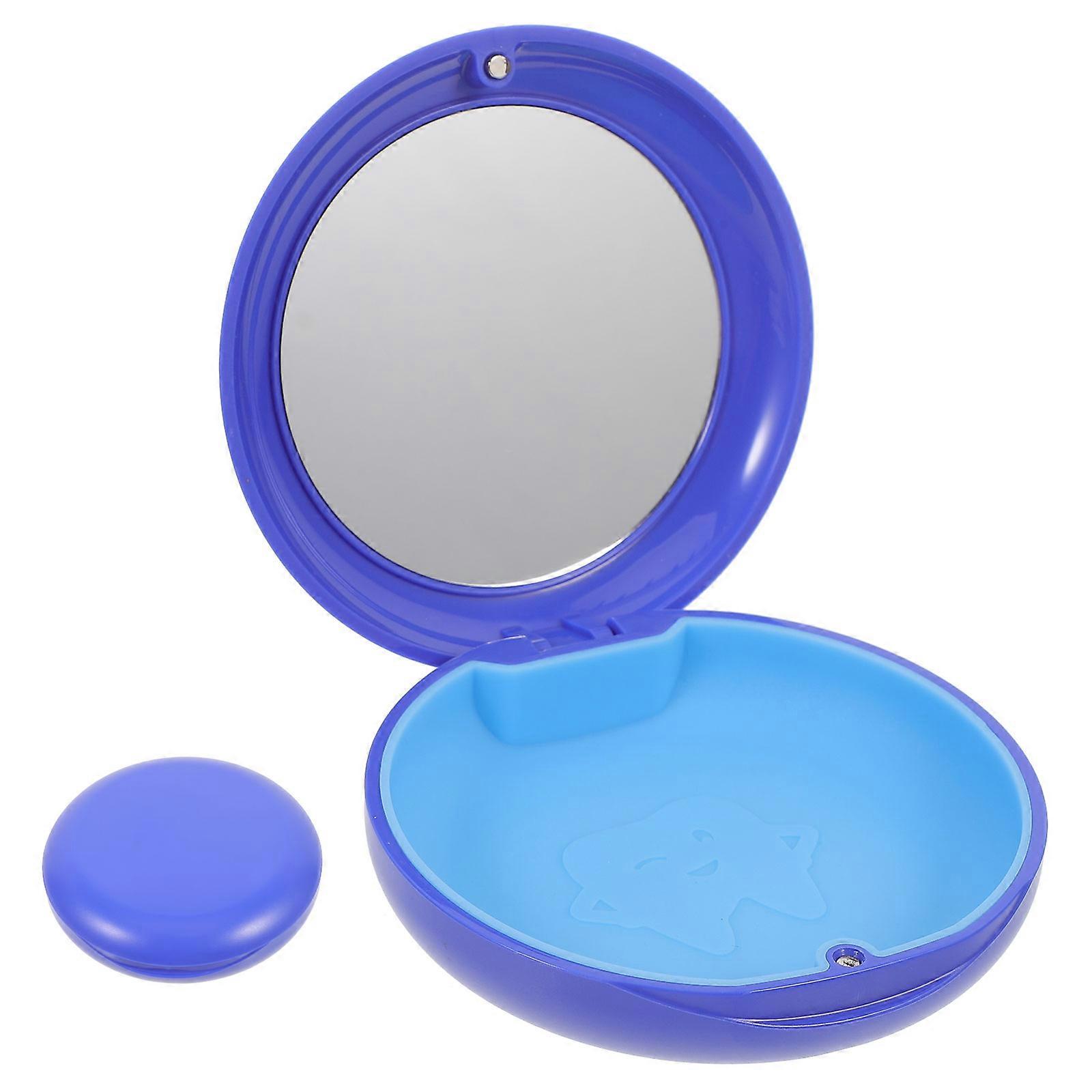 Brace Carrying Box Small Denture Case for Outdoor 4Pcs Storage Use