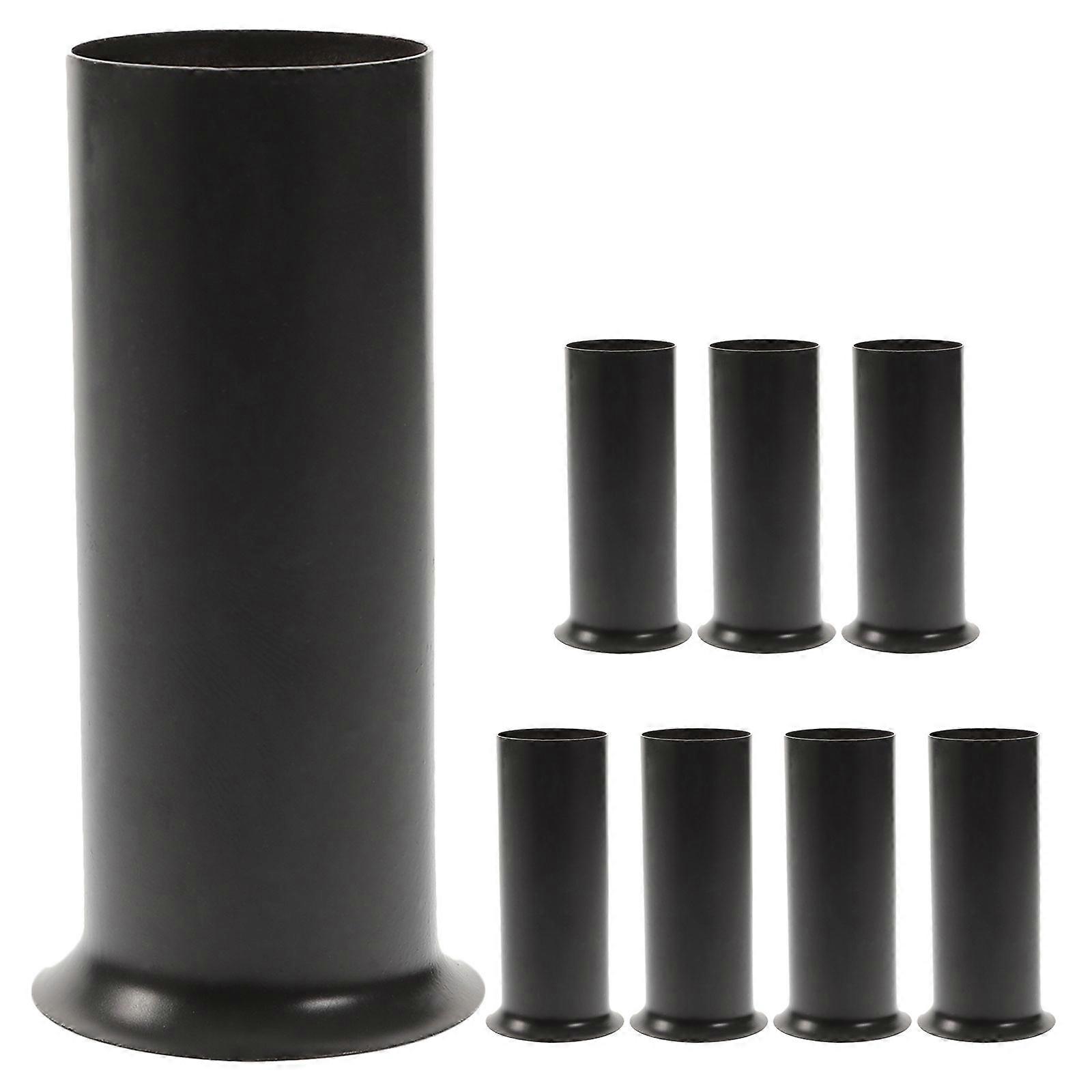 Black Candle Socket Covers for Ceiling Lamps 8Pcs Metal Sleeves