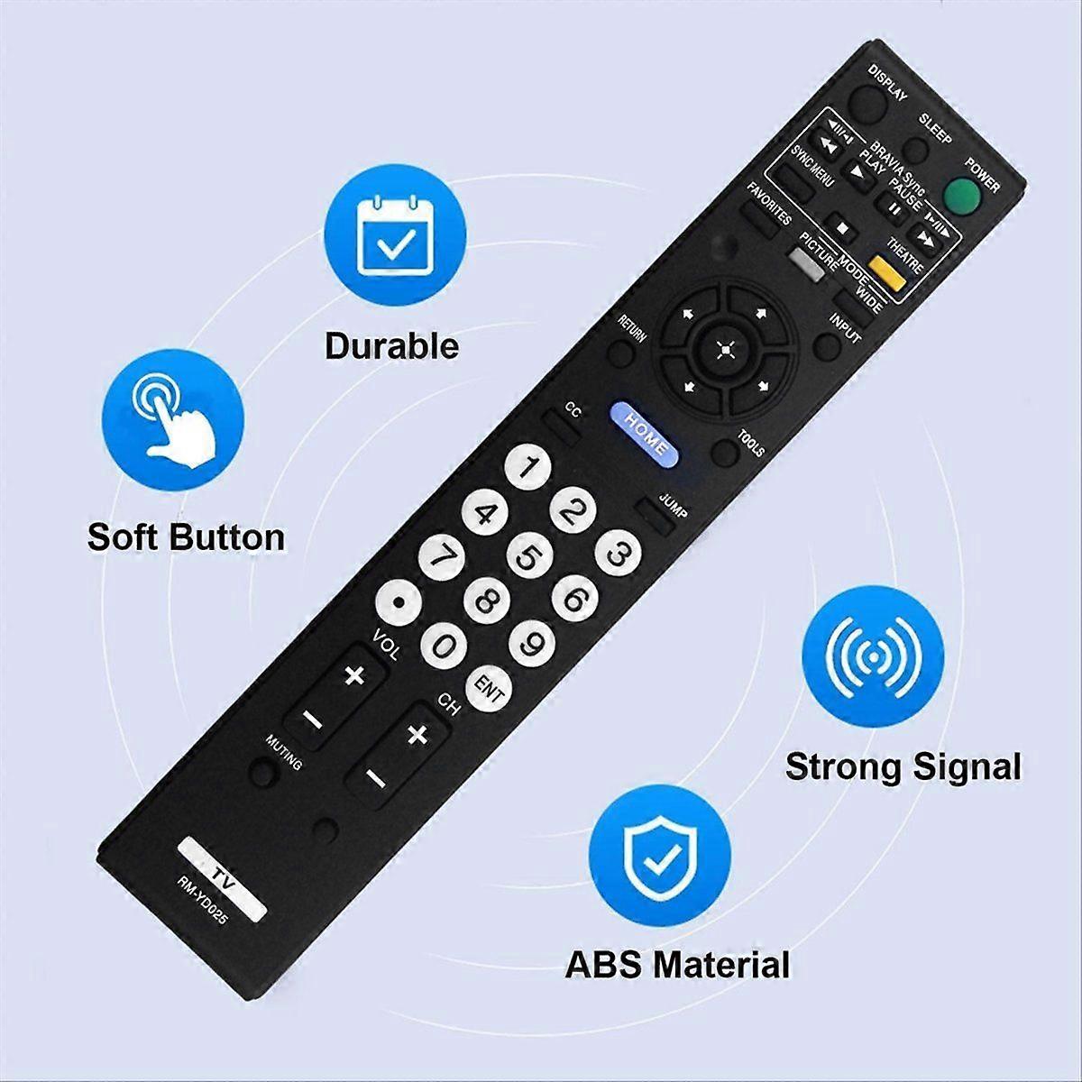 Replace RM-YD025 Remote Control for Sony Bravia TV KDL 32L4000 37L4000 KDL-19M4000 KDL-19M4000/B KDL-22L4000