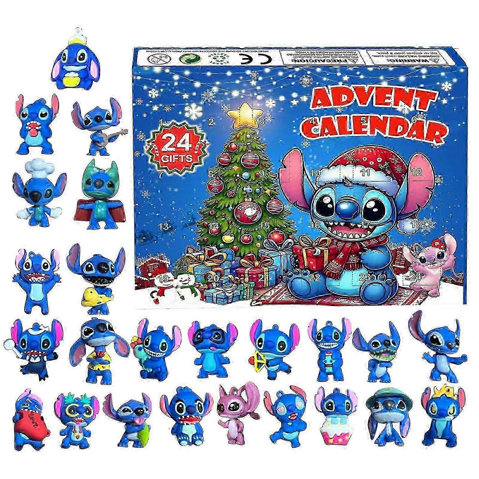 Exquisite 2025 Stitch Lilo & Stitch Christmas Advent Calendar Blind Box 24 Halloween Countdown Anime Blind Box