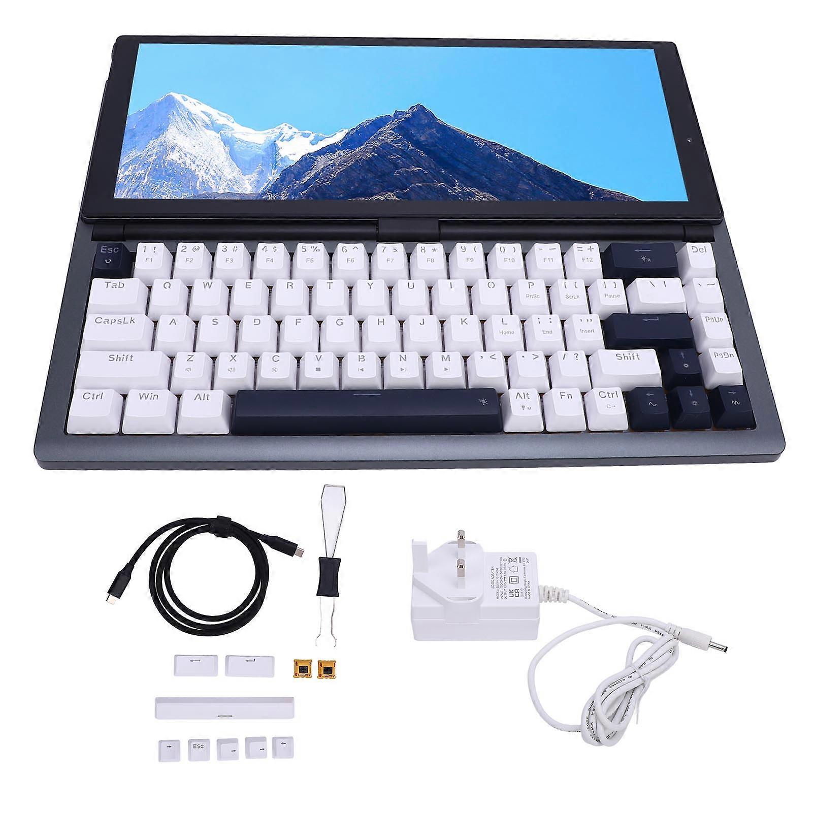 Mechanical Keyboard with 12.3 Inch Touchscreen RGB 68 Keys USB for Gaming UK Plug