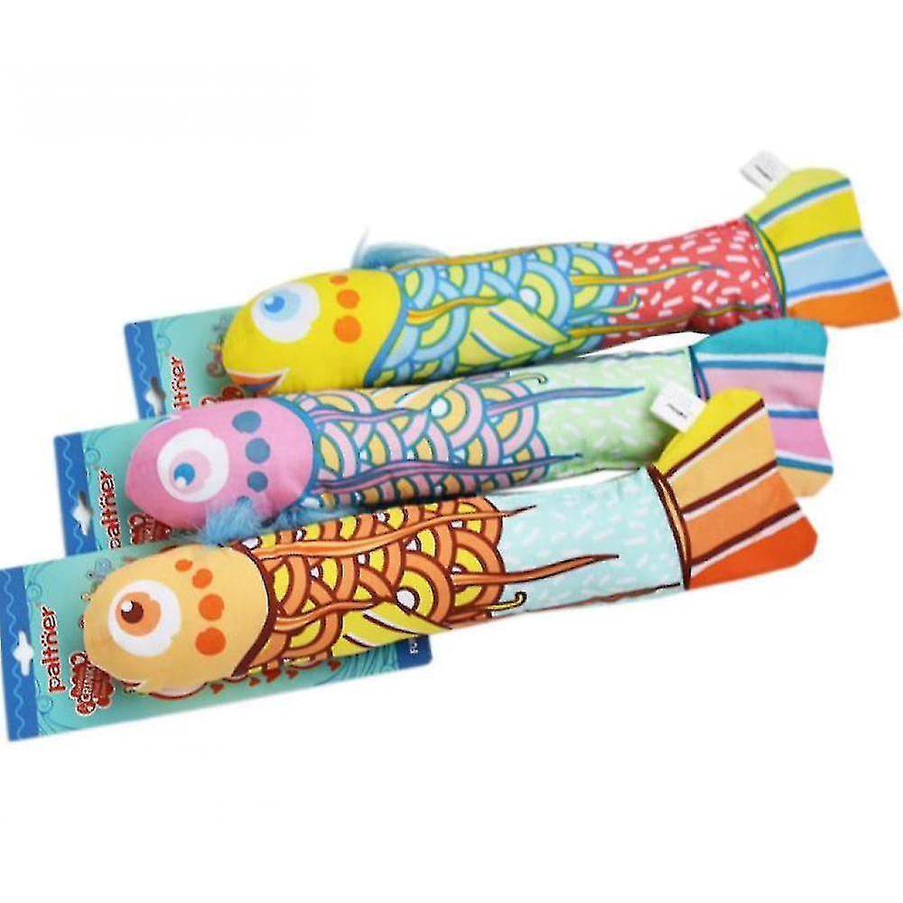 Cat Toys Cat Supplies New Cat Grass Catnip Toy Canvas Sound Paper Mint Fish Pillow Cat Toy Orange