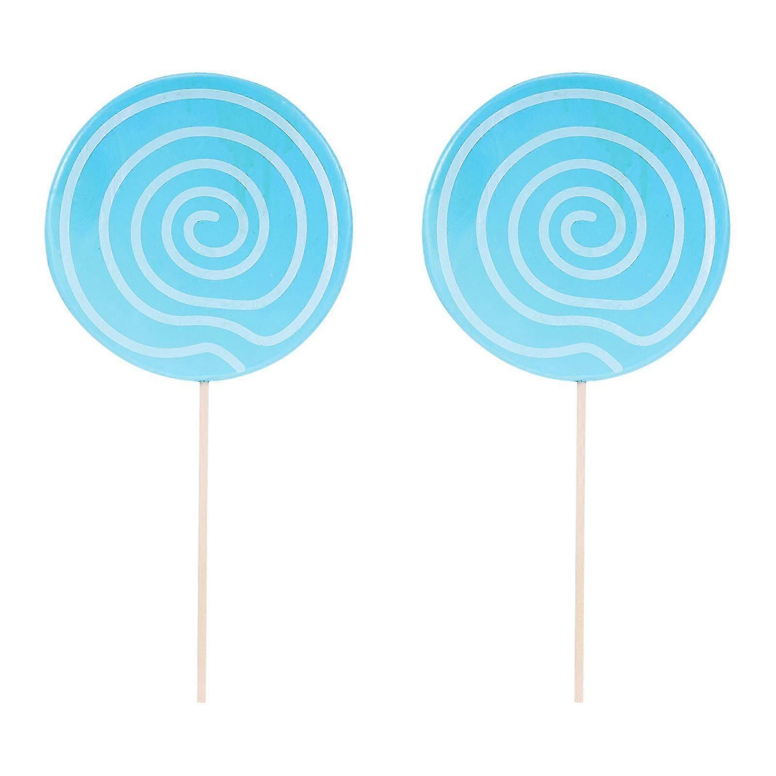 2pcs Creative Lollipop Decors Scene Ornaments Simulation Lollipop Props