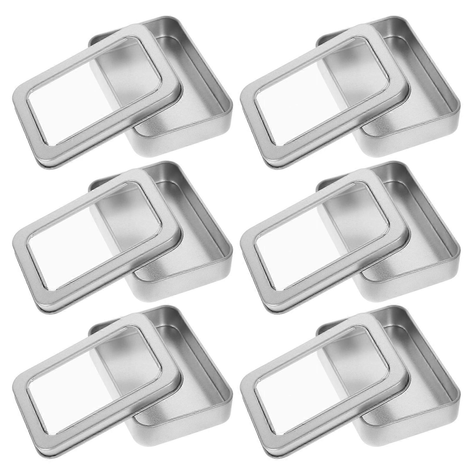 5Pcs Rectangular Gaming Card Box Playing Card Case Poker Cards Box with Clear Window