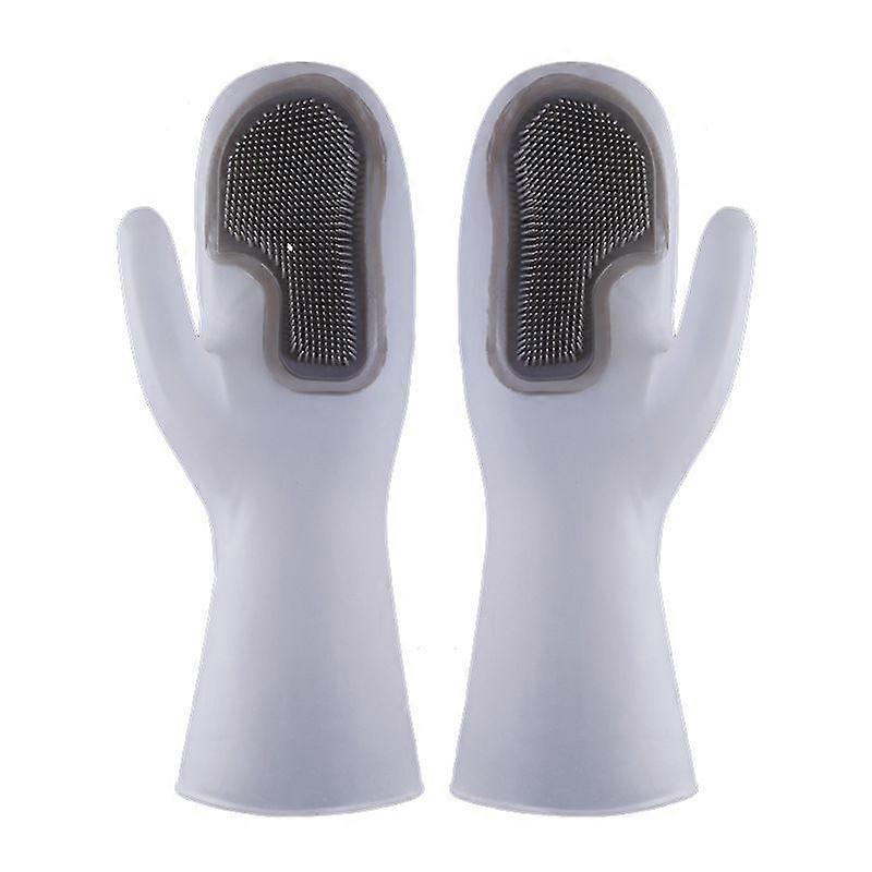 Silicone Cleaning Gloves with Kitchen Brush