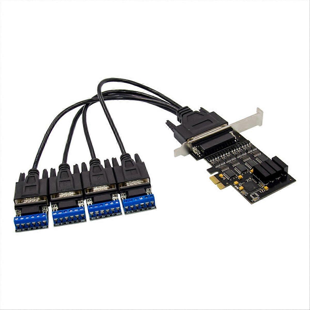 PCIe to Rs485/422 Serial Port Card Com Port Adapter Card Expansion Card Protection Surge Protect Support PCIe GEN2.0