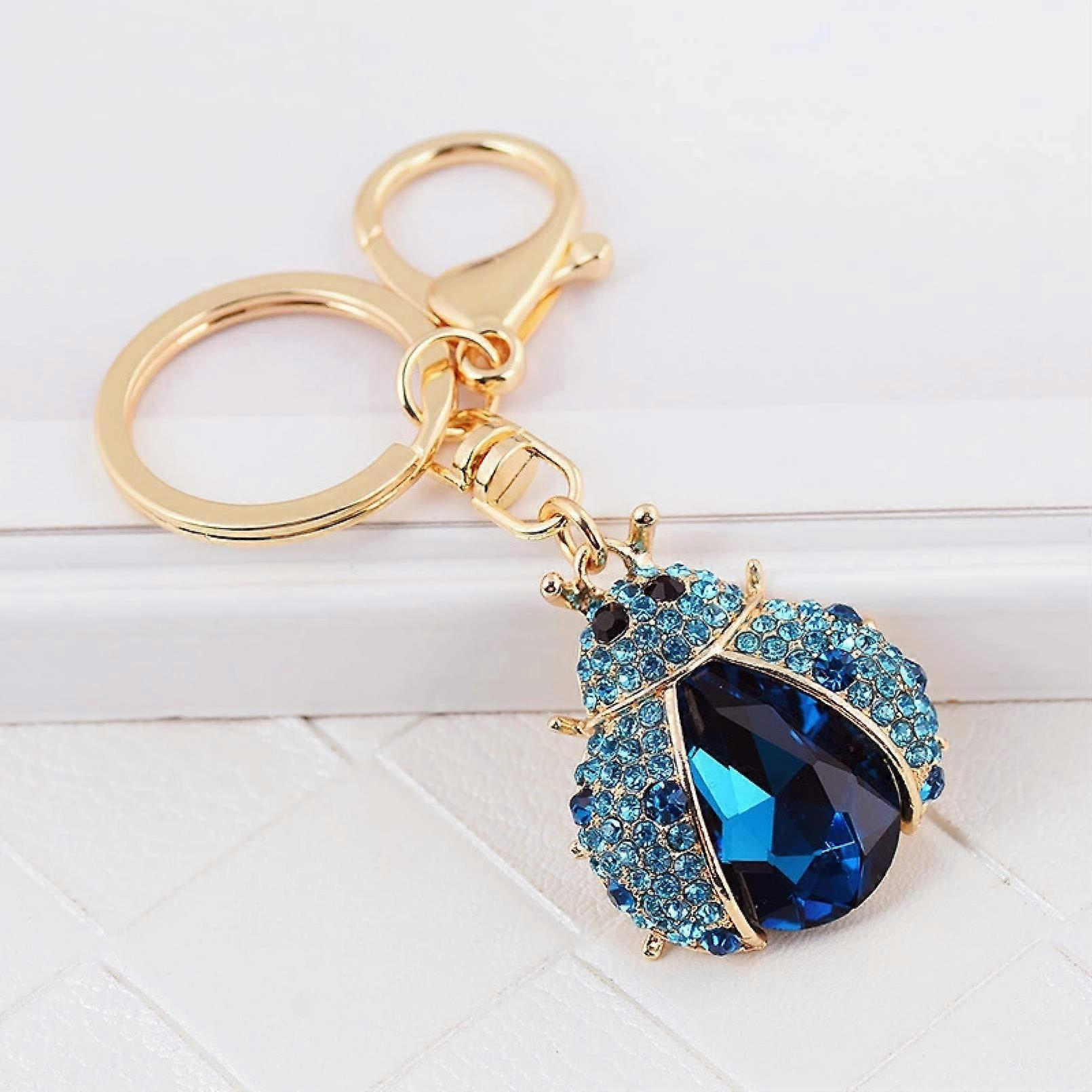Crystal Insect Keychain Sparkling Clear Crystal Bug Key Holder Car Accessory For Women And Men
