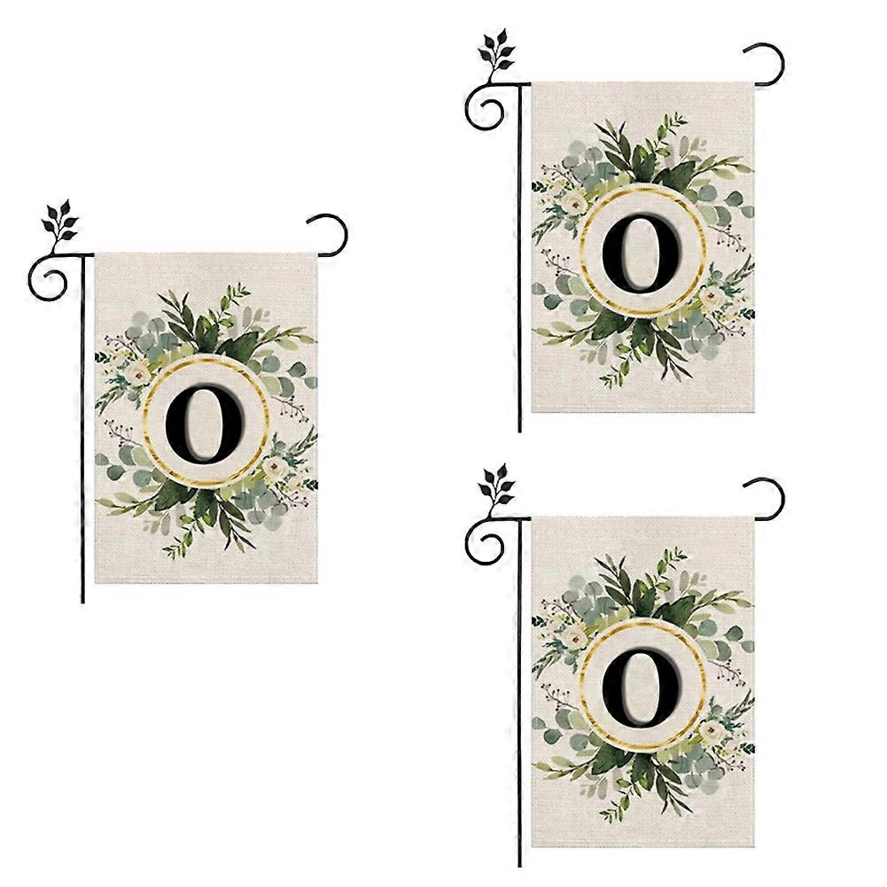 O Linen Garden Flag Double Layer Double Sided Letters