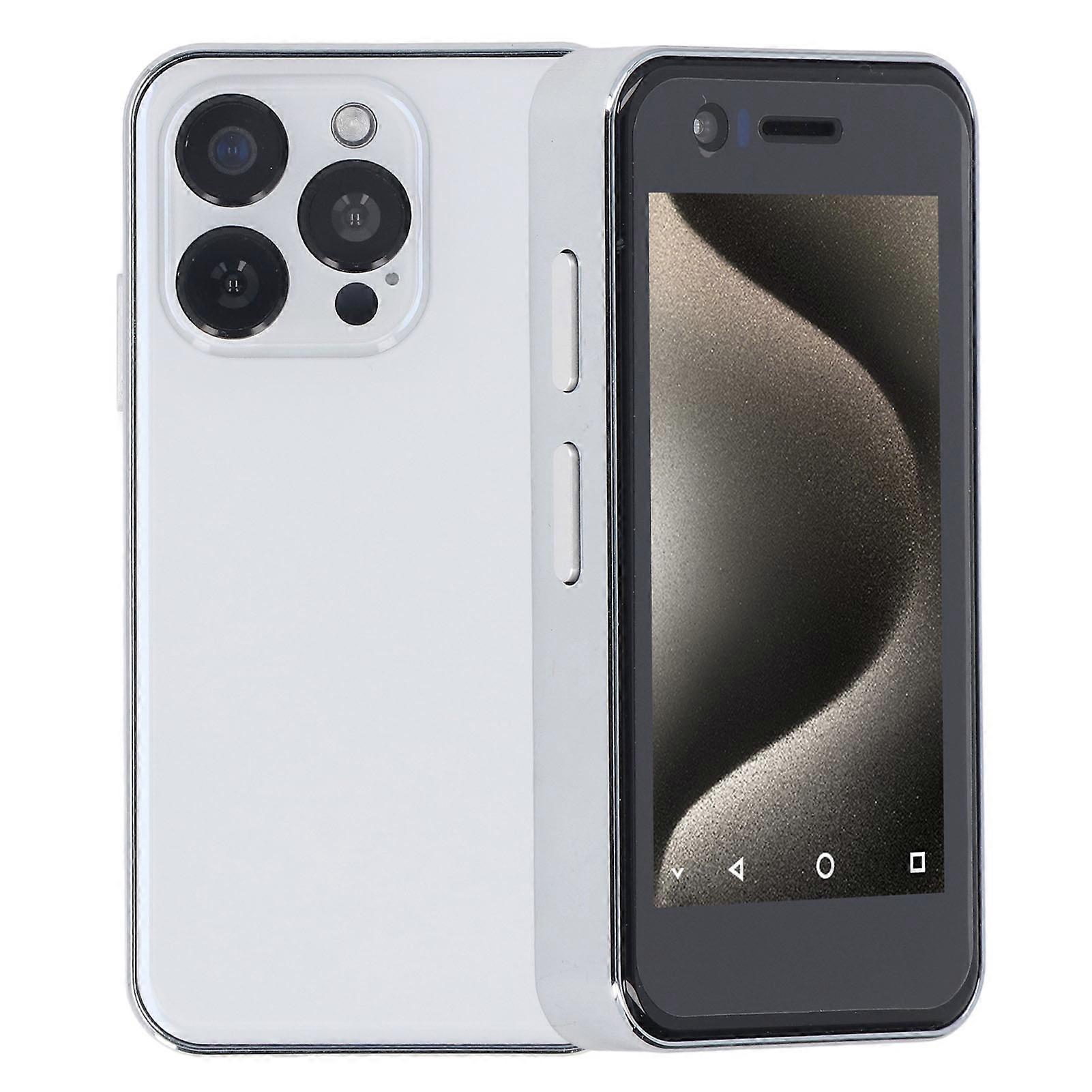 3.5 Inch Smartphone Dual SIM Dual Standby 4GB 64GB 2000mAh 5MP 8MP Cameras Face Unlock Small Touch Screen Phone for Android 10 White 