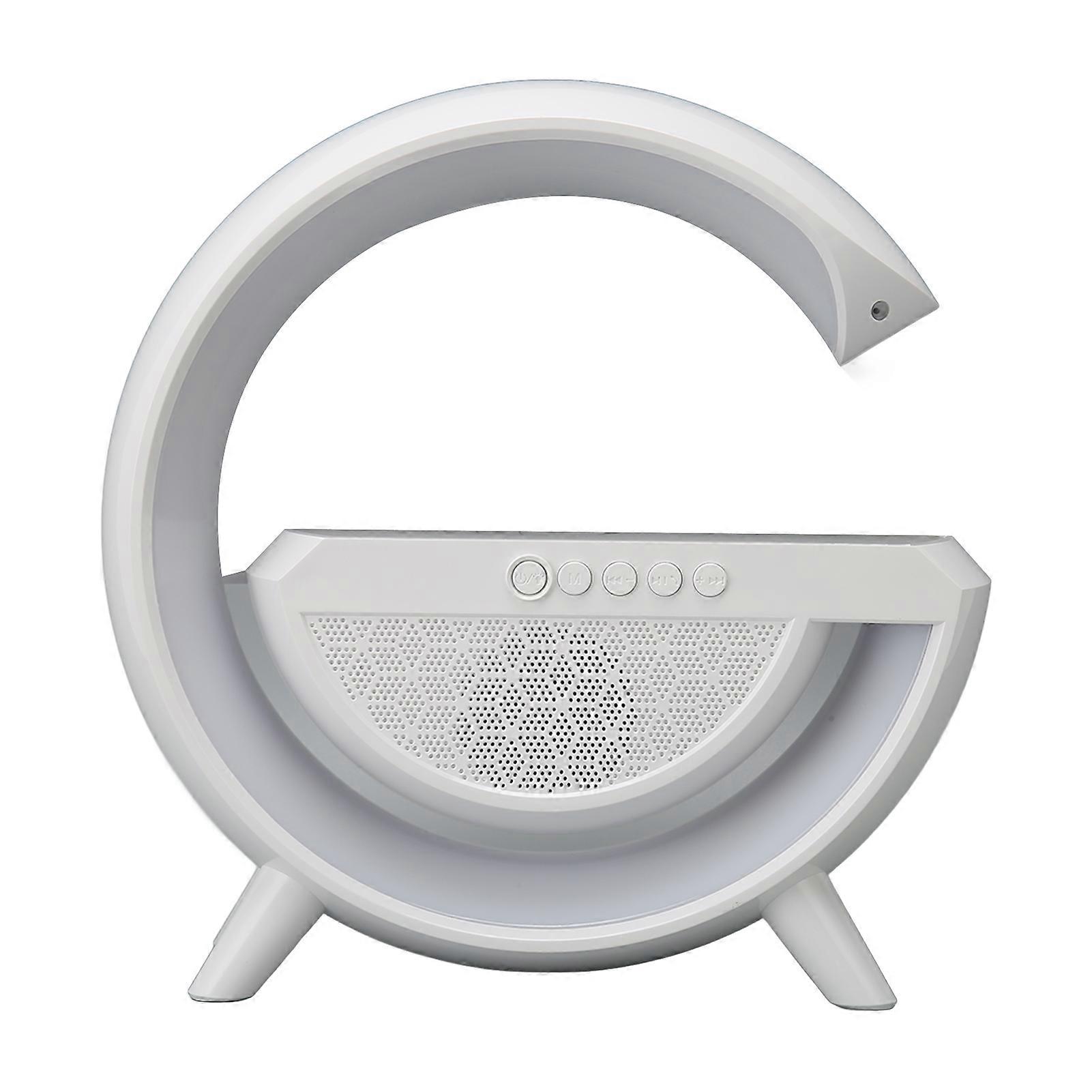 Bluetooth Speaker 10W Wireless Charger Dimmable Support FM USB AUX Mode Playback Speaker with Night Lamp for Bedroom